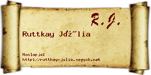 Ruttkay Júlia névjegykártya